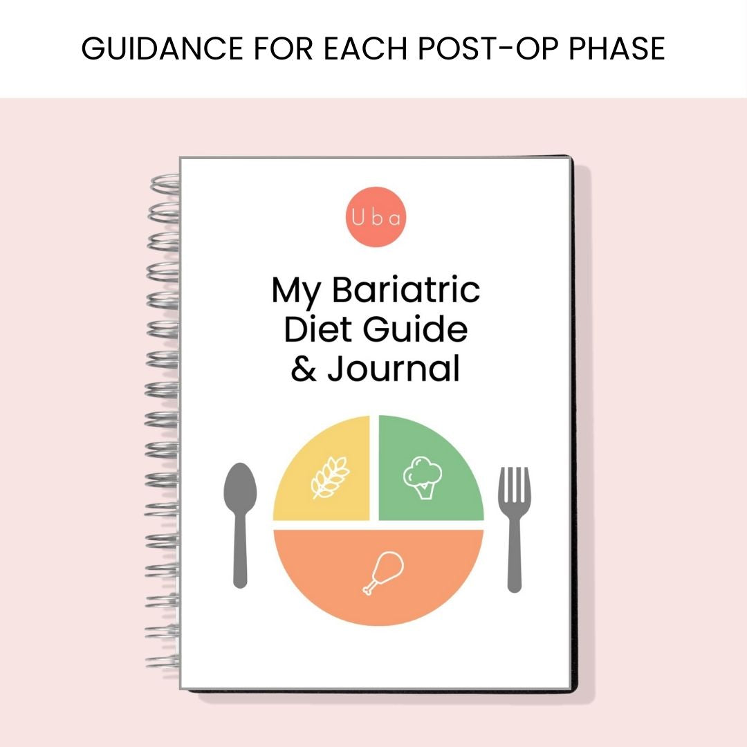 Get everything you need for post-op success! Portion control plates, meal prep tools, and a complete bariatric guide to support your journey.