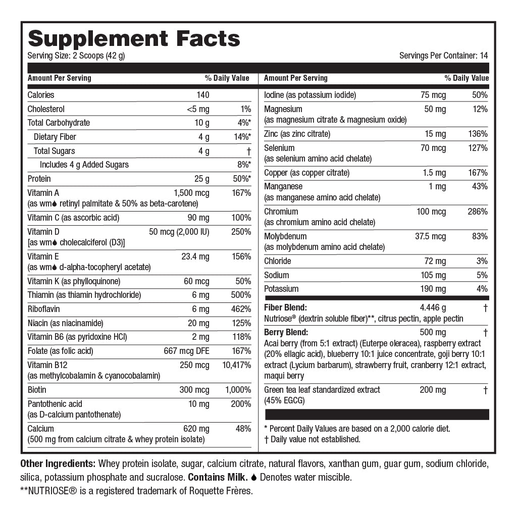 Bari-Complete: Multivitamin, Protein &amp; Fiber Shake